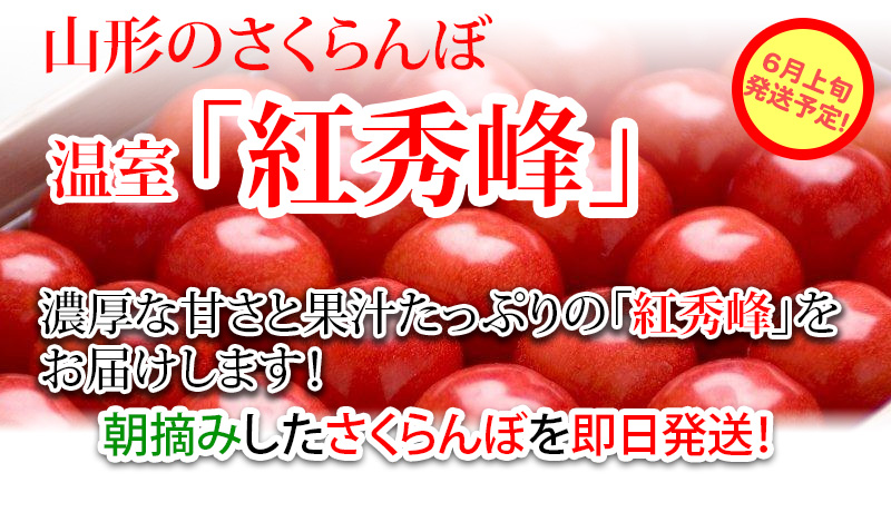 山形のさくらんぼ温室「紅秀峰」